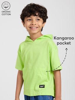 Hopscotch - Kangaroo Pocket Relaxed Hooded T-shirt
