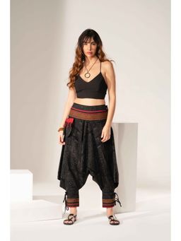 The Veshti Company - Women's Cotton Baggy Bohemian Harem Pants -Midnight Mystique