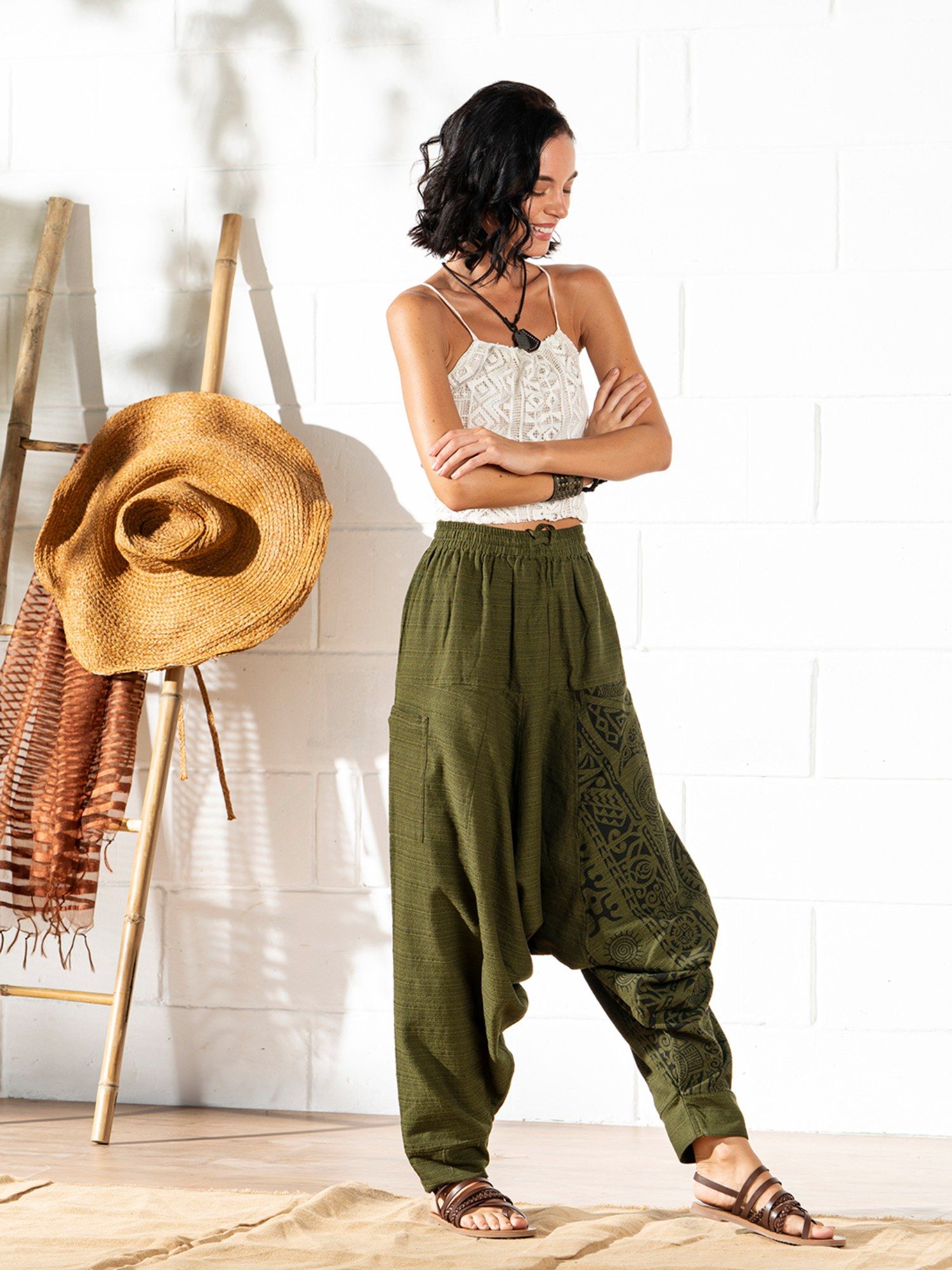 Buy The Veshti Company Women's Cotton Loose Baggy Printed Harem