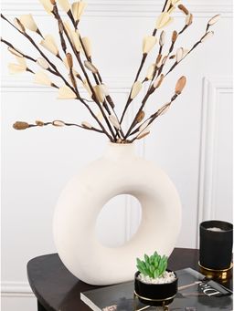 PUREZENTO - Donut Vase In Color Off White
