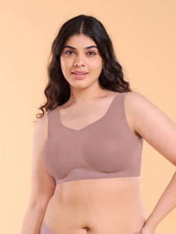 Enamor - Beige Lightly Padded Non-Wired Full Coverage Seamless Bra