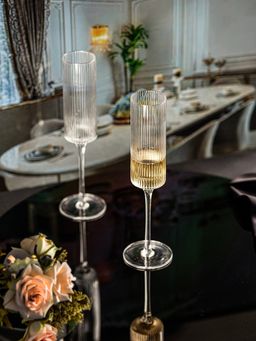 Trovea's - Exquisite Champagne Glass- German Crystal