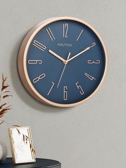 Nautica - Modern Solid Matt Wall Clock, Rose Gold