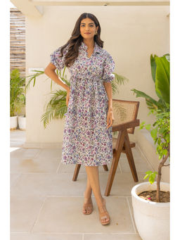 Polago Clothing - White Cotton Midi Dress