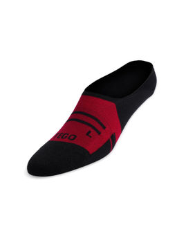 Tego - Unisex Socks No Show Ultra Light Red & Black