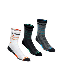 Tego - Unisex Drill Crew Length Comfort Sports Running Socks Multi-Color (Pack of 3)