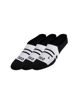 Tego - Unisex Socks No Show Ultra Light Black & White (Pack of 3)