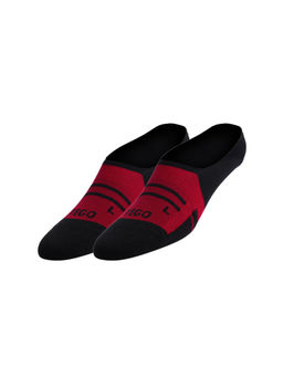Tego - Unisex Socks No Show Ultra Light Red & Black (Pack of 2)