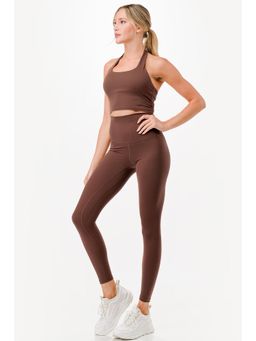 STEEZY - Brown Solid Divine Leggings