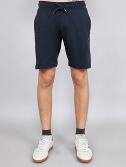 Monte Carlo - Men's Navy Blue Regular Fit Plain Bermuda