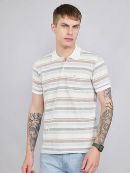 Monte Carlo - Men's White Regular Fit Half Sleeve Polo Neck T-Shirt