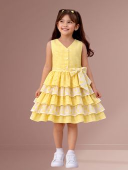 Lil Drama - Citrus Crush Girls Yellow Cotton Co-Ord Set