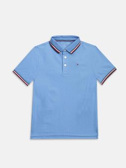 Tommy Hilfiger - Boys Solid Regular Fit Cotton Polo T-Shirt