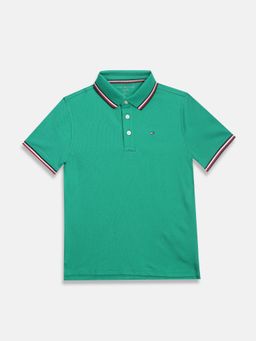 Tommy Hilfiger - Boys Solid Regular Fit Cotton Polo T-Shirt