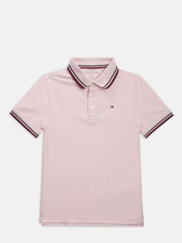 Tommy Hilfiger - Boys Solid Regular Fit Cotton Polo T-Shirt