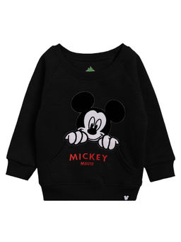 Bodycare - Mickey & Friends Boys Sweatshirt Round Neck Full Sleeves Embroidered Black