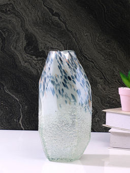 Tayhaa - Grey Speckled Glass Flower Vase