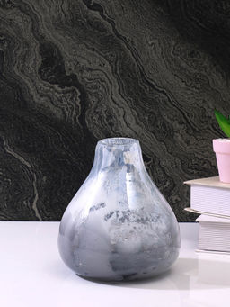 Tayhaa - Grey Speckled Glass Flower Vase