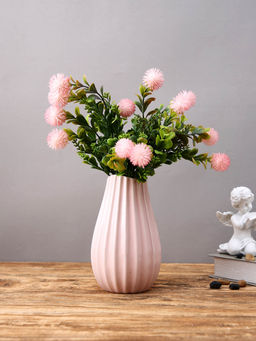 Tayhaa - Tayblush Ripple Pink Striped Ceramic Flower Vase