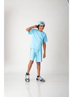 Urban buds - Boys Cotton T-shirt and Short with Contrast Tape Details