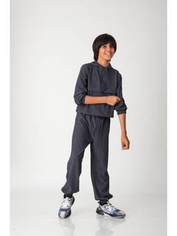 Urban buds - Boys Hooded Woven T-shirt and Joggers