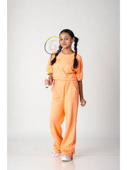Urban buds - ATHLZR Premium Knit Utility T-shirt and Trackpant - Peach