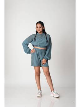 Urban buds - Active Mesh T-shirt and Shorts - Sage Green