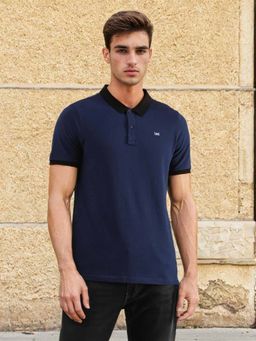 Lee - Mens Solid Navy Polo T-Shirt (Slim)