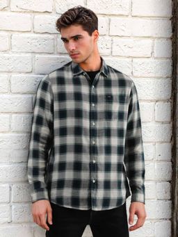 Lee - Mens Checked Green Shirt (Slim)