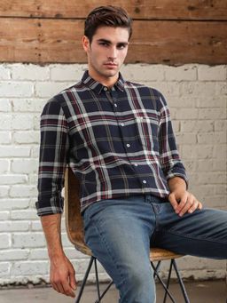 Lee - Mens Checkered Blue Shirt (Slim)