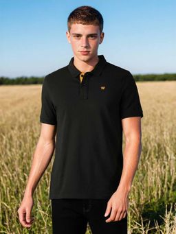 Wrangler - Mens Solid Green Polo T- Shirt