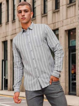 Wrangler - Mens Grey Casual Shirt