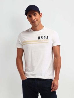 U.S. POLO ASSN. - Ivory Printed Crew Neck T-Shirt