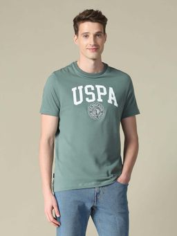 U.S. POLO ASSN. - Green Typography Crew Neck T-Shirt