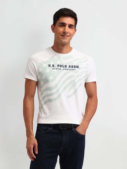 U.S. POLO ASSN. - Ivory Printed Crew Neck T-Shirt