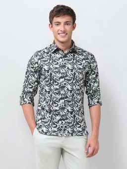 U.S. POLO ASSN. - Green Abstract Collar Neck Shirt