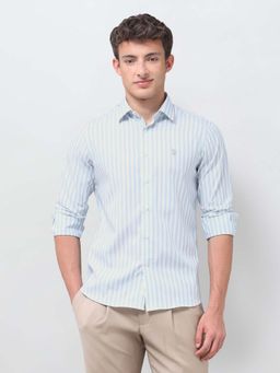U.S. POLO ASSN. - Green Stripes Collar Neck Shirt