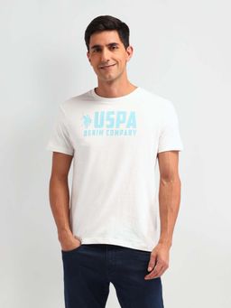 U.S. POLO ASSN. - Ivory Printed Crew Neck T-Shirt