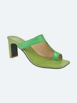 SKO - Green One Toe Block Heels