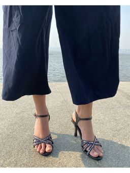 MIRAKI - Black Slip On Heels