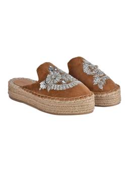 PARIPARI - Ottoman Tan Espadrilles Style Mules