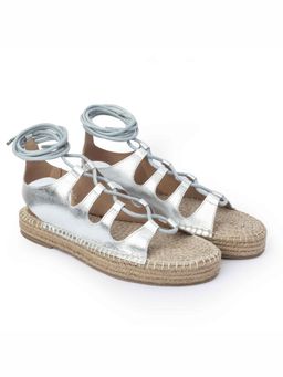 PARIPARI - Silver Lace Ups Gladiator