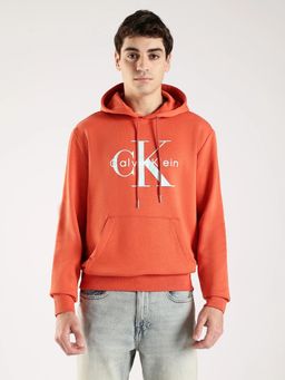 Calvin Klein - Red Logo Regular Fit Cotton Hoodies