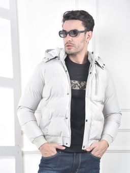 CRIMSOUNE CLUB - Men Hooded Padded Grey Jacket