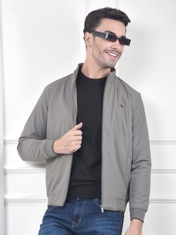 CRIMSOUNE CLUB - Men Full-Zip Bomber Grey Jacket