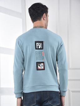 CRIMSOUNE CLUB - Men Blue Graphic Print Sweatshirt