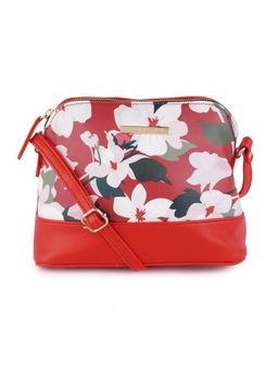 Lapis O Lupo - Red Floral Sling and Cross bags