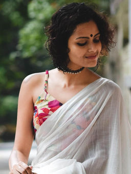 Suta - Women Multi-Color Floral Rayon Saree Blouse