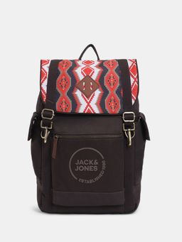 Jack & Jones - Dark Brown Aztec Print Backpack