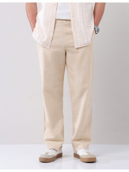 AD By Arvind - Beige Urban Pause Straight Fit Chinos